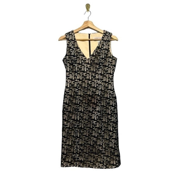 B MICHAEL AMERICA RED COLLECTION Lace Sheath Dress Black 2 - Picture 1 of 8